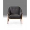 Parry Lounge Chair Dark Grey Fabric with Ashwood - Front