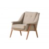 Parry Lounge Chair Dark Grey Fabric with Ash Stained Light Walnut - Front Angle
