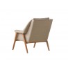 Parry Lounge Chair Dark Grey Fabric with Ash Stained Light Walnut - Back Angle