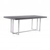 Armen Living Harmony Contemporary Dining Table In Silver Finish And Gray Veneer Top 02
