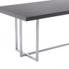 Armen Living Harmony Contemporary Dining Table In Silver Finish And Gray Veneer Top 04