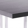 Armen Living Harmony Contemporary Dining Table In Silver Finish And Gray Veneer Top 05