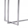 Armen Living Harmony Contemporary Dining Table In Silver Finish And Gray Veneer Top 03