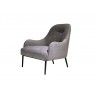 Swoon Lounge Chair Grey Fabric with Black Power Coated Steel