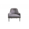 Swoon Lounge Chair Grey Fabric with Black Power Coated Steel - Front