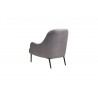 Swoon Lounge Chair Grey Fabric with Black Power Coated Steel - Back Side