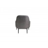 Swoon Lounge Chair Grey Fabric with Black Power Coated Steel - Back