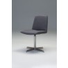Thompson Swivel Lounge Chair - Dark Grey - Angled