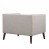 Armen Living Hudson Mid-Century Button-Tufted Chair In Linen And Walnut Legs 5