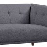 Hudson Mid-Century Button-Tufted Loveseat in Dark Gray Linen and Walnut Legs 04