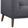 Hudson Mid-Century Button-Tufted Loveseat in Dark Gray Linen and Walnut Legs05