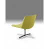 Varley Swivel Lounge Chair Green with Brushed Stainless Steel - Back Angle