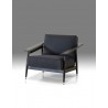 Wakefield Lounge Chair Grey Fabric with Birch Black Wood 