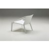Yumi Lounge Chair White - Back Angle