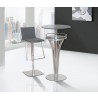  Ibiza Adjustable Brushed Stainless Steel Barstool in Gray Faux Leather - Lifestyle