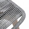 Armen Living Island Outdoor Light Eucalyptus Wood And Grey Rope Dining Chairs 7