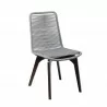 Armen Living Island Outdoor Dark Eucalyptus Wood And Silver Rope Dining Chairs 3 - Armen Living Island Outdoor Dark Eucalyptus Wood And Silver Rope Dining Chairs 3