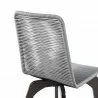 Armen Living Island Outdoor Dark Eucalyptus Wood And Silver Rope Dining Chairs 7 - Armen Living Island Outdoor Dark Eucalyptus Wood And Silver Rope Dining Chairs 7