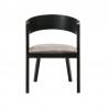 Armen Living Jackie Mid-Century Upholstered Dining Chairs in Black finish - Set of 2 02