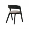 Armen Living Jackie Mid-Century Upholstered Dining Chairs in Black finish - Set of 2 05