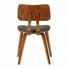 Jaguar Mid-Century Dining Chair in Walnut Wood and Charcoal Fabric 06 - Jaguar Mid-Century Dining Chair in Walnut Wood and Charcoal Fabric 06