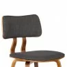 Jaguar Mid-Century Dining Chair in Walnut Wood and Charcoal Fabric 05 - Jaguar Mid-Century Dining Chair in Walnut Wood and Charcoal Fabric 05