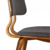 Jaguar Mid-Century Dining Chair in Walnut Wood and Charcoal Fabric 04