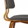 Jaguar Mid-Century Dining Chair in Walnut Wood and Charcoal Fabric 04 - Jaguar Mid-Century Dining Chair in Walnut Wood and Charcoal Fabric 04