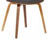 Jaguar Mid-Century Dining Chair in Walnut Wood and Charcoal Fabric 07