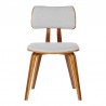 Jaguar Mid-Century Dining Chair in Walnut Wood and Gray Fabric 02