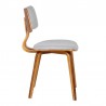 Jaguar Mid-Century Dining Chair in Walnut Wood and Gray Fabric 03