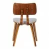 Jaguar Mid-Century Dining Chair in Walnut Wood and Gray Fabric 07 - Jaguar Mid-Century Dining Chair in Walnut Wood and Gray Fabric 07
