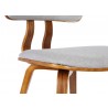 Jaguar Mid-Century Dining Chair in Walnut Wood and Gray Fabric 04