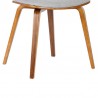 Jaguar Mid-Century Dining Chair in Walnut Wood and Gray Fabric 05