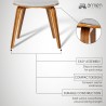 Jaguar Mid-Century Dining Chair in Walnut Wood and Gray Fabric 06