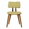 Jaguar Mid-Century Dining Chair in Walnut Wood and Green Fabric 05 - Jaguar Mid-Century Dining Chair in Walnut Wood and Green Fabric 05