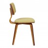 Jaguar Mid-Century Dining Chair in Walnut Wood and Green Fabric 04