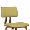 Jaguar Mid-Century Dining Chair in Walnut Wood and Green Fabric 07 - Jaguar Mid-Century Dining Chair in Walnut Wood and Green Fabric 07
