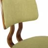 Jaguar Mid-Century Dining Chair in Walnut Wood and Green Fabric 08 - Jaguar Mid-Century Dining Chair in Walnut Wood and Green Fabric 08