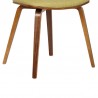 Jaguar Mid-Century Dining Chair in Walnut Wood and Green Fabric 02