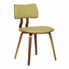 Jaguar Mid-Century Dining Chair in Walnut Wood and Green Fabric 03 - Jaguar Mid-Century Dining Chair in Walnut Wood and Green Fabric 03