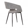 Armen Living Jocelyn Mid-Century Gray Dining Accent Chair With Black Metal Legs 04