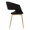 Jocelyn Mid-Century Black Dining Accent Chair with Gold Metal Legs 02