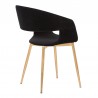 Jocelyn Mid-Century Black Dining Accent Chair with Gold Metal Legs 04