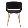 Jocelyn Mid-Century Black Dining Accent Chair with Gold Metal Legs 05