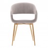 Jocelyn Mid-Century Gray Dining Accent Chair with Gold Metal Legs 05