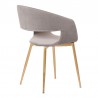Jocelyn Mid-Century Gray Dining Accent Chair with Gold Metal Legs 03