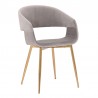 Jocelyn Mid-Century Gray Dining Accent Chair with Gold Metal Legs 01