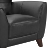 Armen Living Jedd Contemporary Chair In Genuine Leather With Brown Wood Legs 5