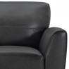 Armen Living Jedd Contemporary Chair In Genuine Leather With Brown Wood Legs 1